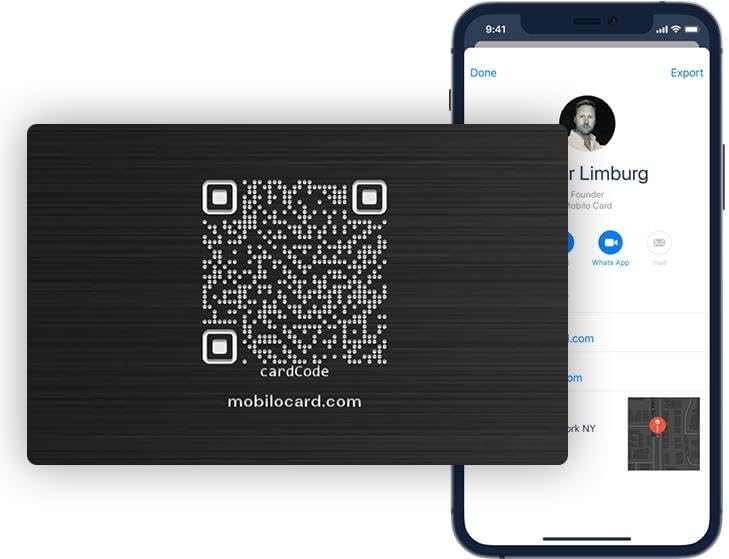 Mobilo Digital Business Card - Tap, Share, Connect - No App Required - Android & Smart Phone - Black Metal Card - Image 2